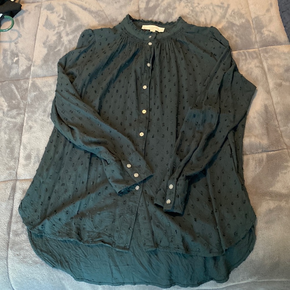 Loft Navy Blouse